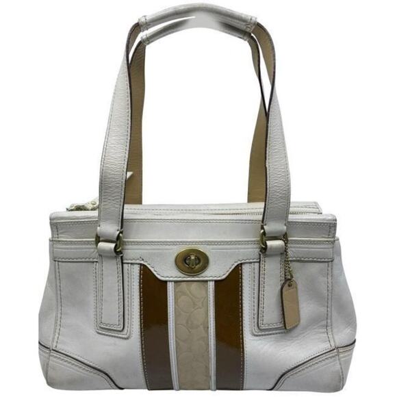 Coach Handbags - coach leather white shoulder bag